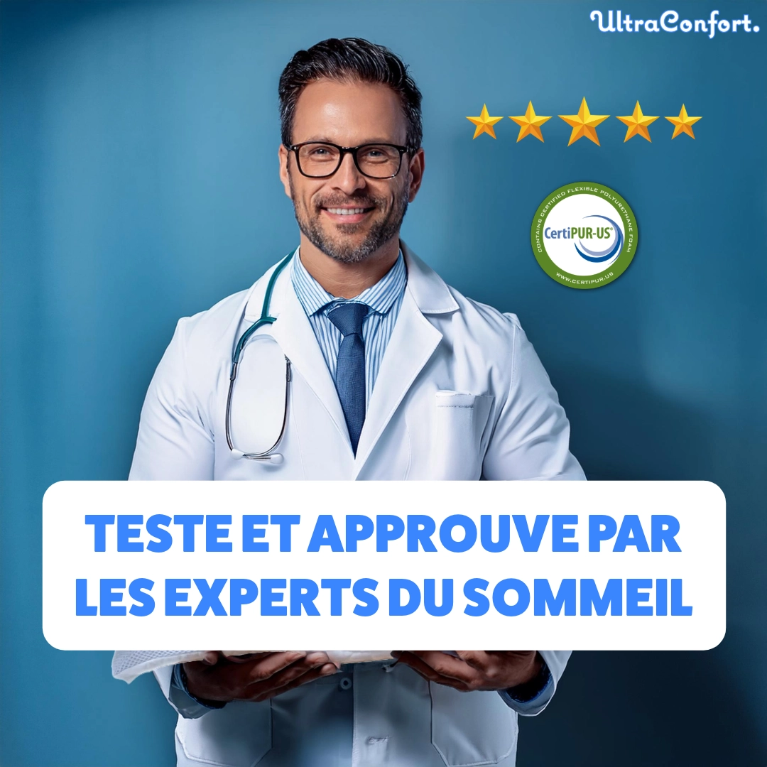 Testé par les médecins-Testé par les Experts du sommeil - ultraconfort - trendymarketz